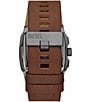 Color:Brown - Image 3 - Men's Diesel Cliffhanger Chronograph Brown Leather Strap Watch