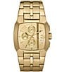 Color:Gold - Image 1 - Men's Diesel Cliffhanger Chronograph Gold Stainless Steel Bracelet Watch