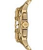Color:Gold - Image 2 - Men's Framed Chronograph Gold-Tone Stainless Steel Bracelet Watch
