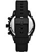 Color:Black - Image 3 - Men's Griffed Chronograph Black Silicone Watch and Bracelet Set