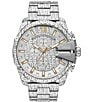 Color:Silver - Image 1 - Men's Mega Chief Chronograph Stainless Steel Bracelet Watch