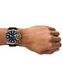 Diesel Men's Mega Chief Slim Chronograph Black Leather Strap Watch - Image 4