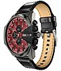 Diesel Men's Mega Chief Slim Chronograph Black Leather Strap Watch - Image 4