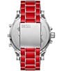 Color:Red - Image 3 - Men's Mr. Daddy 2.0 Chronograph Red Enamel and Stainless Steel Watch