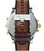 Color:Brown - Image 3 - Men's Mr. Daddy 2.0 Chronograph Two Tone Brown Leather Strap Watch