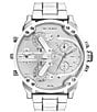 Color:Silver - Image 1 - Men's Mr. Daddy 2.0 Chronograph White and Stainless Steel Bracelet Watch