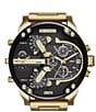 Color:Gold - Image 1 - Men's Mr. Daddy 2.0 Multifunction Gold-Tone Stainless Steel Bracelet Watch