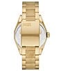 Color:Gold - Image 2 - Men's Scraper Three-Hand Gold-Tone Stainless Steel Bracelet Watch