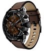 Diesel Men's Spiked Chronograph Leather Strap Watch - Image 4