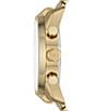 Color:Gold - Image 2 - Men's Split Chronograph Gold-Tone Stainless Steel Bracelet Watch