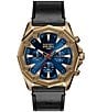 Diesel Men's Stinger Chronograph Black Leather Strap Watch - Image 1
