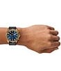 Diesel Men's Stinger Chronograph Black Leather Strap Watch - Image 4