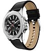 Diesel Men's Stinger Three-Hand Black Leather Strap Watch - Image 3
