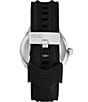 Color:Black - Image 3 - Men's Streamline Three-Hand Black Silicone Strap Watch