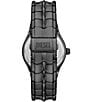 Color:Gunmetal - Image 3 - Men's Vert Three-Hand Date Red Dial Gunmetal Tone Stainless Steel Bracelet Watch