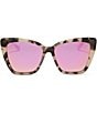 DIFF Eyewear Becky II Tortoise Polarized Cat Eye Sunglasses, Color:Cream Tortoise/Pink - Image 2