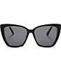 Color:Black - Image 2 - Becky IV Polarized Cat Eye Sunglasses