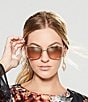 Color:Gold/Brown - Image 3 - Women's Becky Polarized Cat Eye Sunglasses