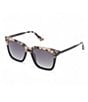 Color:Grey Fade - Image 1 - Bella Oversized Polarized Sunglasses
