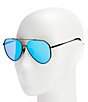Color:Black/Blue - Image 2 - Dash Blue Mirror Aviator Sunglasses