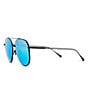 DIFF Eyewear Dash Blue Mirror Aviator Sunglasses, Color:Black/Blue - Image 2