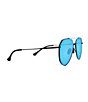 DIFF Eyewear Dash Blue Mirror Aviator Sunglasses, Color:Black/Blue - Image 4