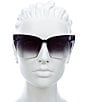 Color:Black - Image 2 - Goldie Women's 56mm Cat Eye Sunglasses