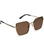 DIFF Eyewear Analise 55.5mm Cat Eye Polarized Statement Sunglasses, Color:Gold - Image 2