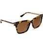 DIFF Eyewear Women's Bella 54mm Square Polarized Sunglasses, Color:Brown Kombu - Image 3