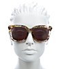 Color:Agate - Image 2 - Women's Bella 54mm Square Sunglasses