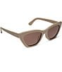 DIFF Eyewear Women's Camila 55mm Cat Eye Sunglasses, Color:Almond - Image 2
