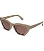 DIFF Eyewear Women's Camila 55mm Cat Eye Sunglasses, Color:Almond - Image 1