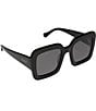 DIFF Eyewear Women's Charise 50.5mm Square Polarized Sunglasses, Color:Black - Image 3