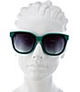 Color:Emerald - Image 2 - Women's Gia 62mm Square Sunglasses