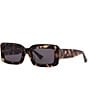DIFF Eyewear Women's Indy 51mm Rectangle Sunglasses, Color:Espresso Tortoise - Image 1