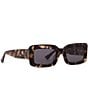 DIFF Eyewear Women's Indy 51mm Rectangle Sunglasses, Color:Espresso Tortoise - Image 3