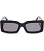 DIFF Eyewear Women's Indy 51mm Rectangle Sunglasses, Color:Black - Image 2