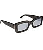 DIFF Eyewear Women's Indy 51mm Rectangle Sunglasses, Color:Smoke Crystal - Image 3