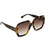DIFF Eyewear Women's Nola 51mm Square Sunglasses, Color:Brown Kombu - Image 3