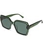 DIFF Eyewear Presley 63mm Square Sunglasses, Color:Sage Crystal - Image 1