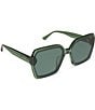 DIFF Eyewear Presley 63mm Square Sunglasses, Color:Sage Crystal - Image 3