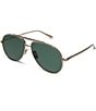 DIFF Eyewear x Jessie James Decker Women's Denver 61mm Aviator Sunglasses, Color:Gold/Green - Image 1