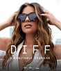 DIFF Eyewear x Jessie James Decker Women's Sicily 54mm Square Sunglasses, Color:Black - Image 4