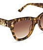 DIFF Eyewear x White Lotus Hawaii 51mm Round Sunglasses, Color:Coconut Tort - Image 3