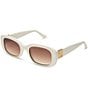 DIFF Eyewear x White Lotus Italy 53mm Rectangle Sunglasses, Color:Ivory - Image 1