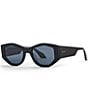 DIFF Eyewear DIFF Women's Eyewear Zoe 52mm Angled Polarized Lens Sunglasses, Color:Black - Image 1
