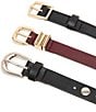 Dillard's 0.86#double; Studded Belt, 0.7#double; Multi Keeper & 0.74#double; Center Bar Buckle 3 For 1 Belt Set, Color:Bordeaux/Black - Image 2