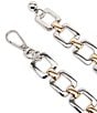Dillard's 1#double; Square Ring Two Tone Metal Chain Belt - Image 3