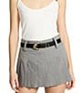 Dillard's 1.18#double; Feathered Edge Link Buckle Belt, Color:Black/Silver - Image 3
