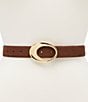 Dillard's Organic Oval Buckle Faux Suede Belt - Image 2
